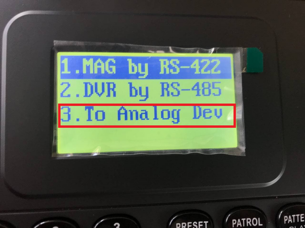 Режим To Analog Dev