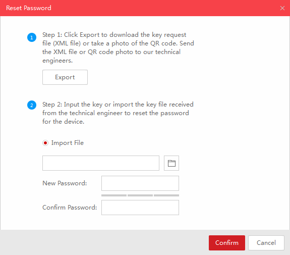 SADP Reset Password